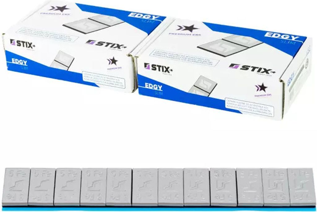 100 Strisce STIX Pesi Adesivi 60G (5+10G), Acciaio, Zincato, Nero - Foto 2