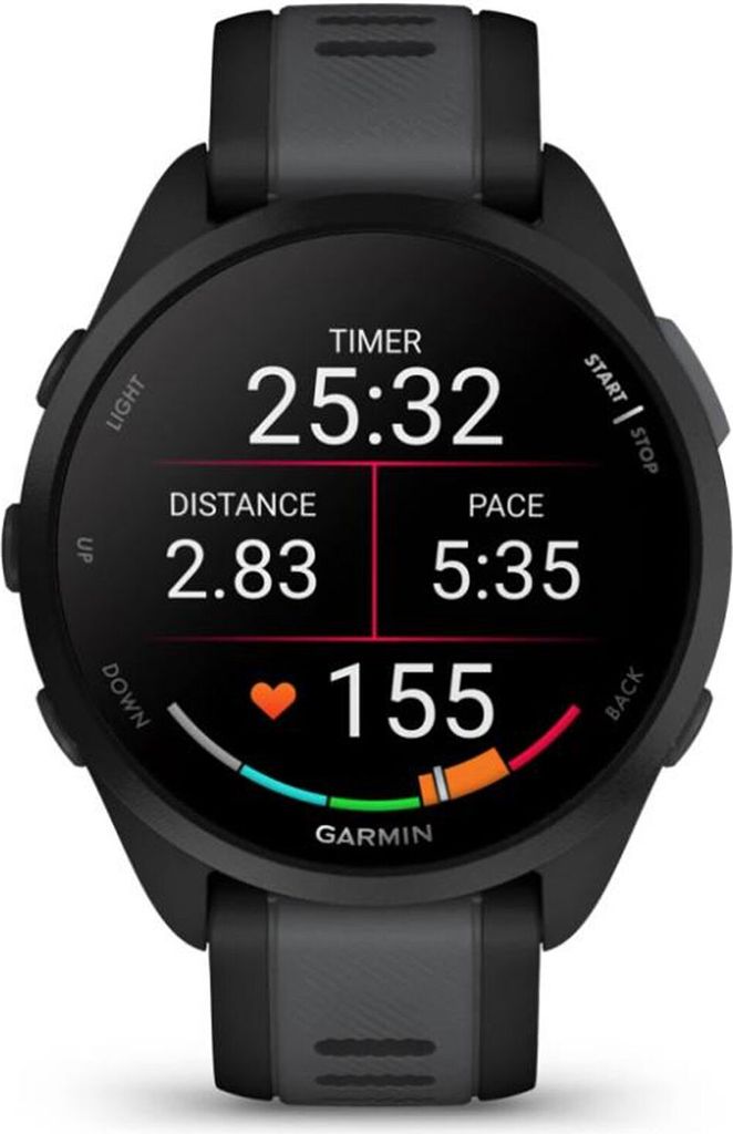 GARMIN Forerunner 165 Smartwatch czarny, łupkowo-szary Zdjęcie produktu 