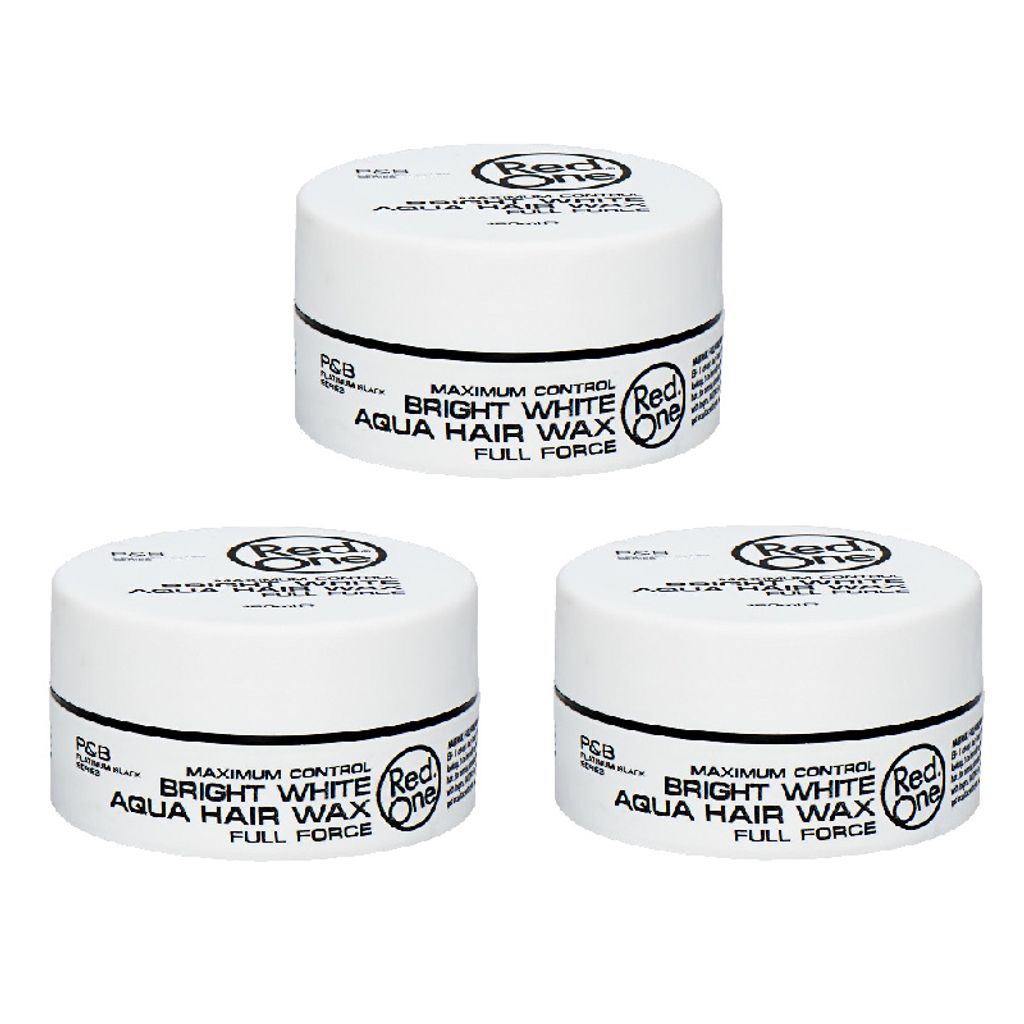 3x RedOne Aqua Wax Hair Wax Haarwachs 150ml Bright White Produktbild 
