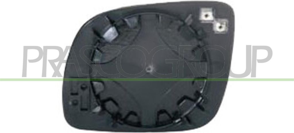 PRASCO Spiegelglas Außenspiegel Rechts für VW Lupo (6X1, 6E1) Konvex VG0207503