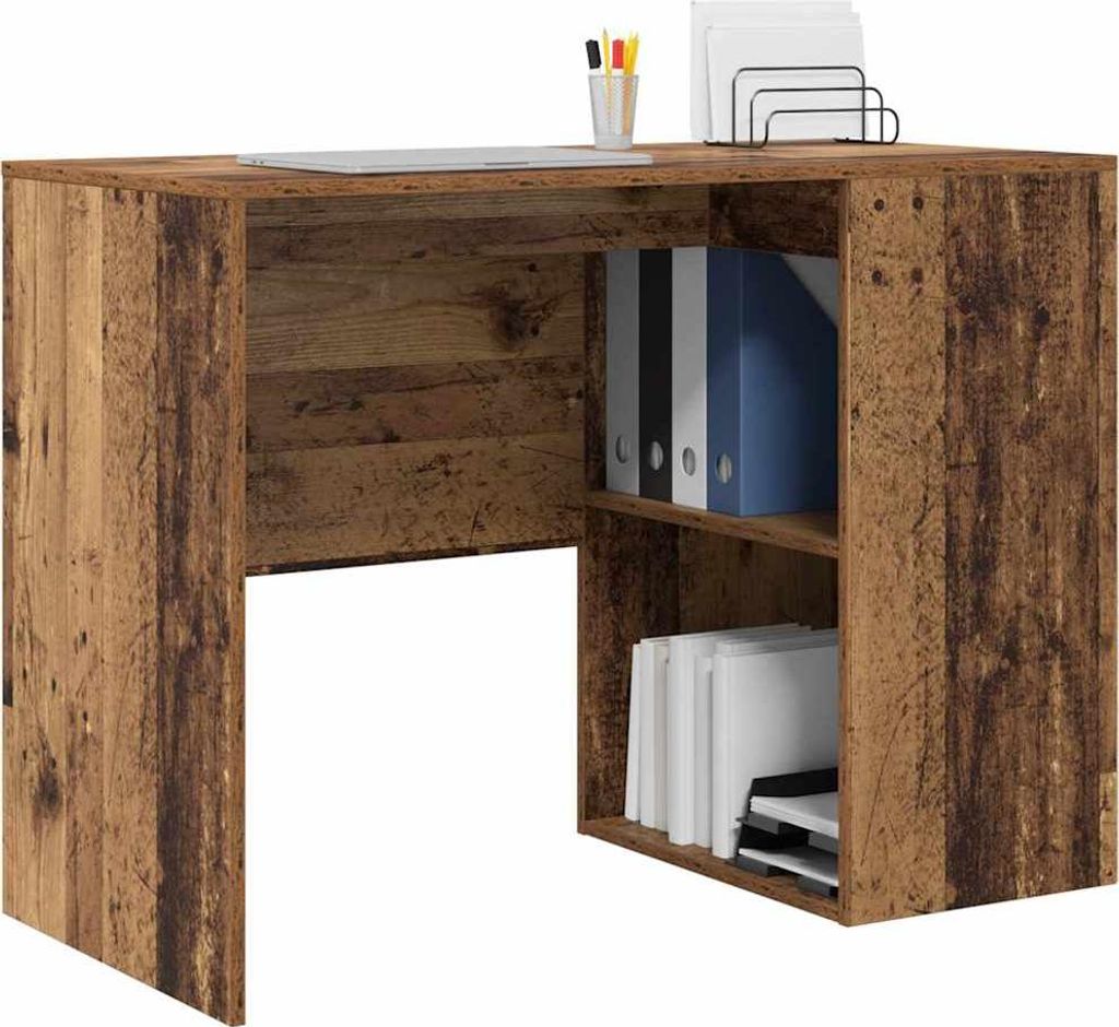 "im Sonderangebot"Schreibtisch/Büro-Möbel - CLORIS - Computertisch moderner - mit Regal Altholz 102 x 50 x 75 cm Holzwerkstoff - DEMöbel1176696