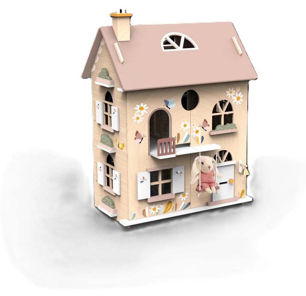 Maison de poupées en bois avec accessoires, Speedy Monkey Image du produit 