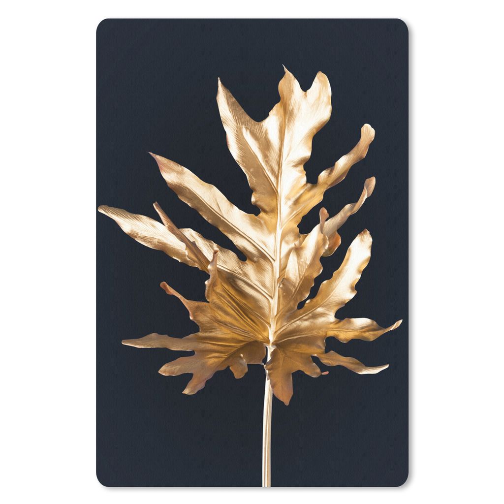 MuchoWow Mauspad Mousepad Schwarz und Gold - Blätter - Chic 18x27 cm - Mousepads - Maus Mat - Pad - Mausunterlage