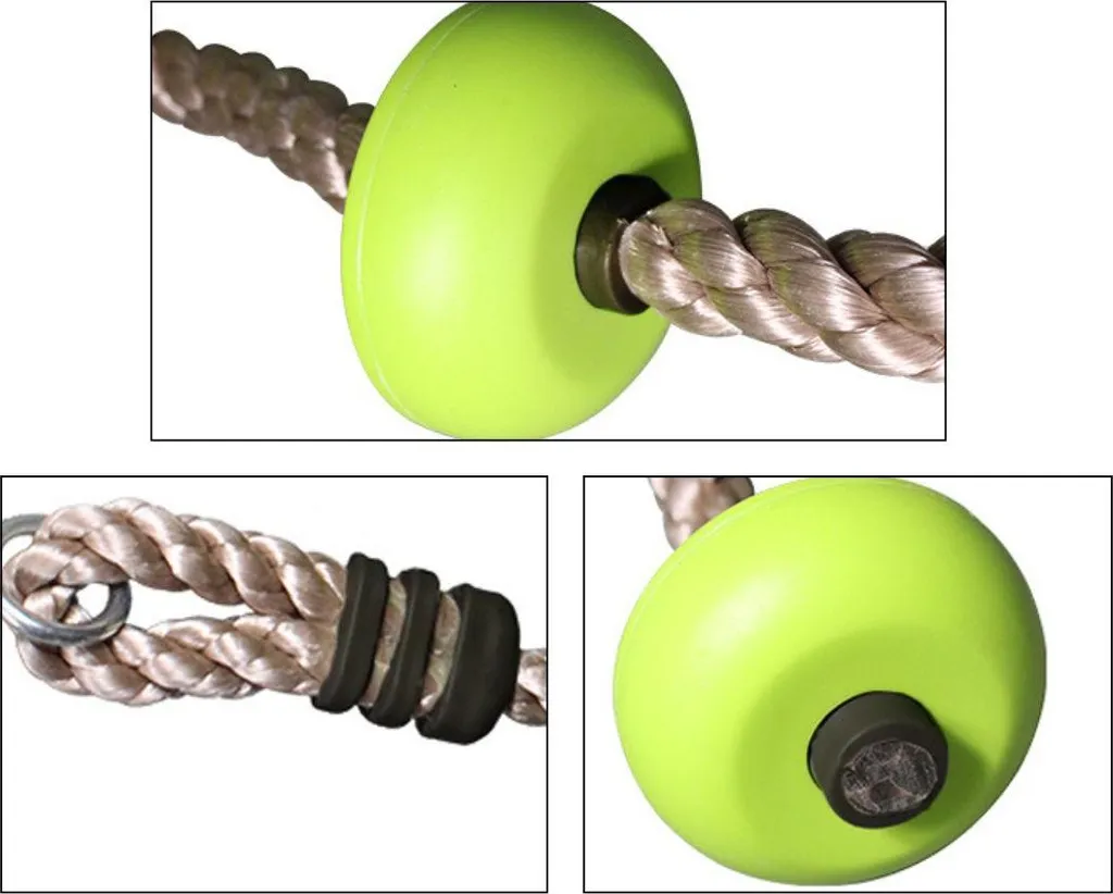 Fune con Nodi Verdi 2m per Arrampicata - Kit Palestra Fai-da-te - 8