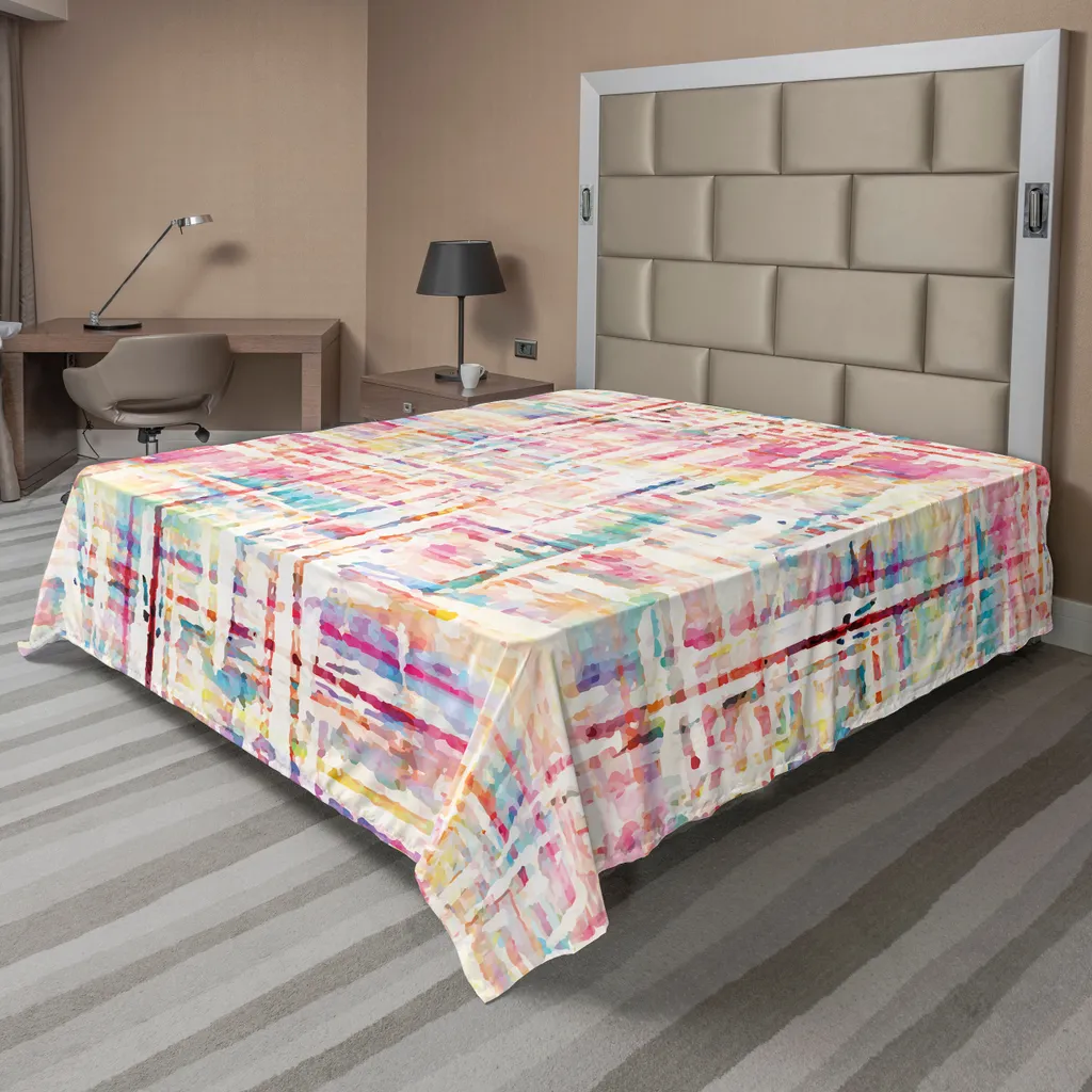 Drap de lit doux 275x260 cm fini les draps ternes au motif artistique