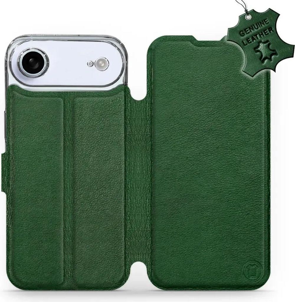 Echtleder Handyhülle für iPhone Air, Mobiwear Leather, Grün
