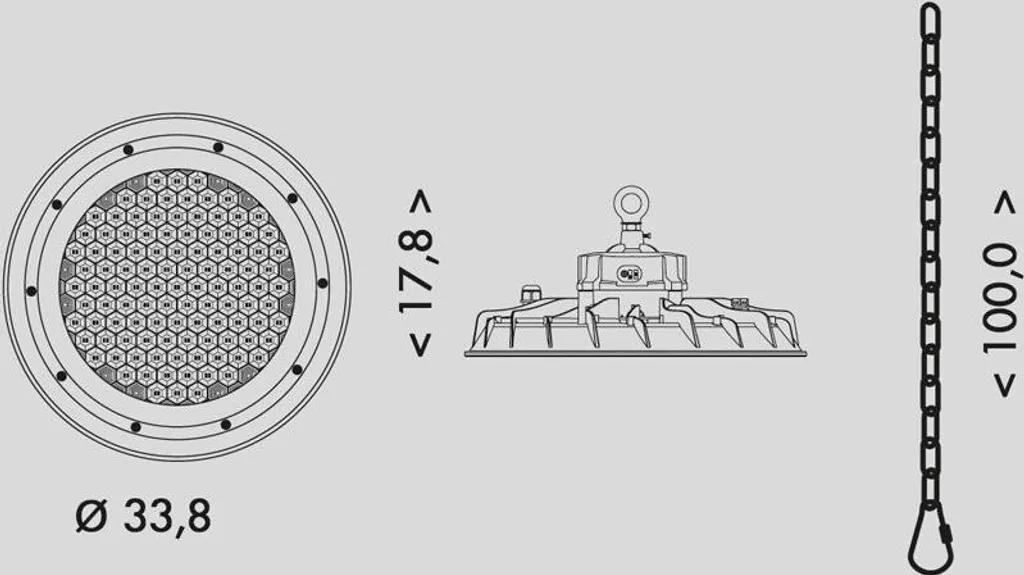 Éclairage LED industriel 100W UGR faible : Confort visuel Industry+ - 4