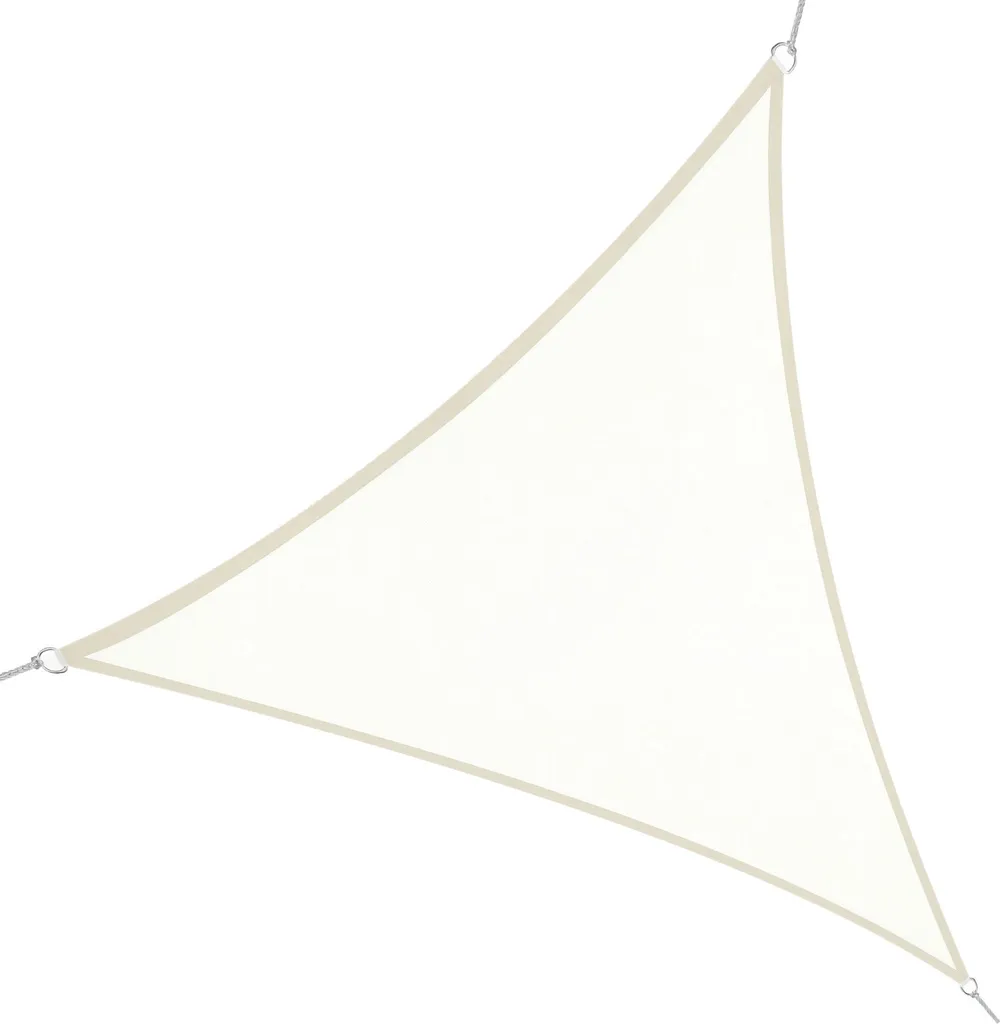 Voile d'ombrage polyester 160g/m² blanc avec protection UV renforcée 3m