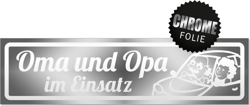 Oma und opa im Einsatz V2 invertiert Magnetschild Schild magnetisch