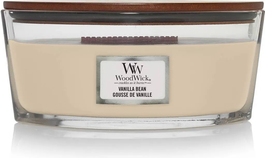 Fini les Bougies sans Odeur : Woodwick Vanilla Bean Ellipse 454g Puissante