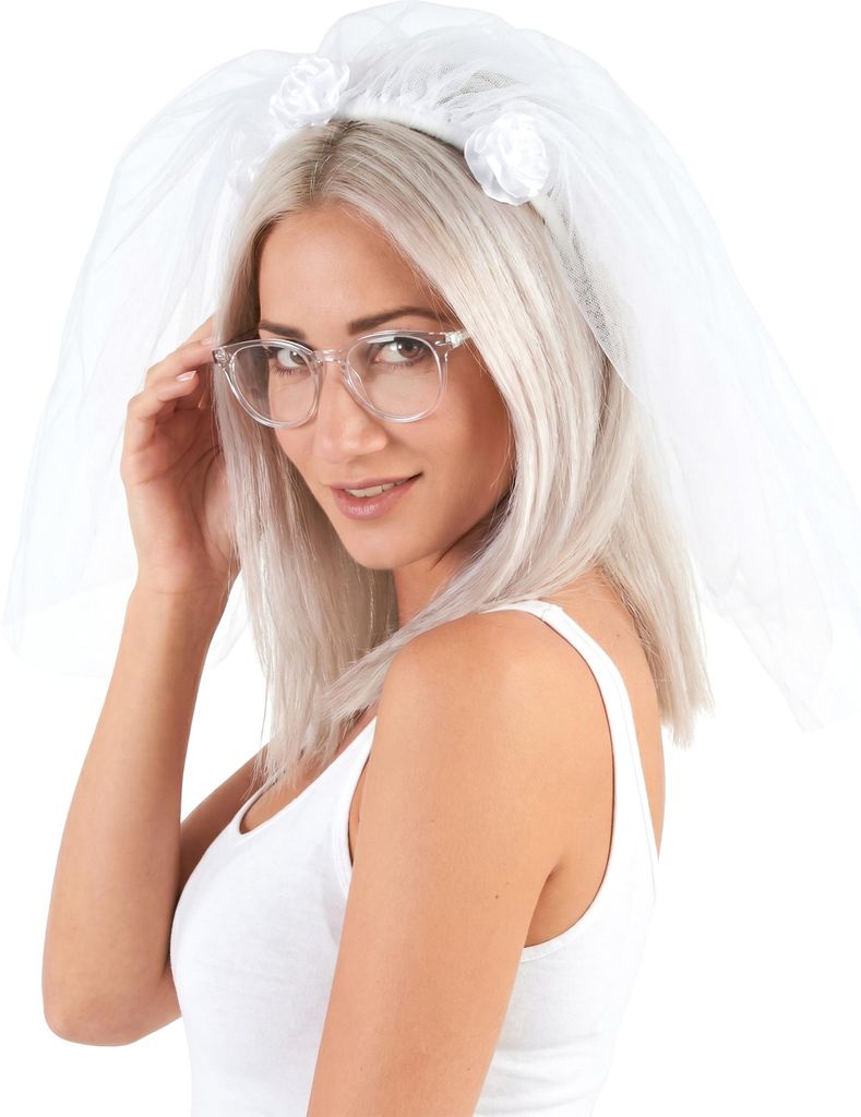 Junggesellinnenabschied Braut-Schleier weiss - Produktbild 