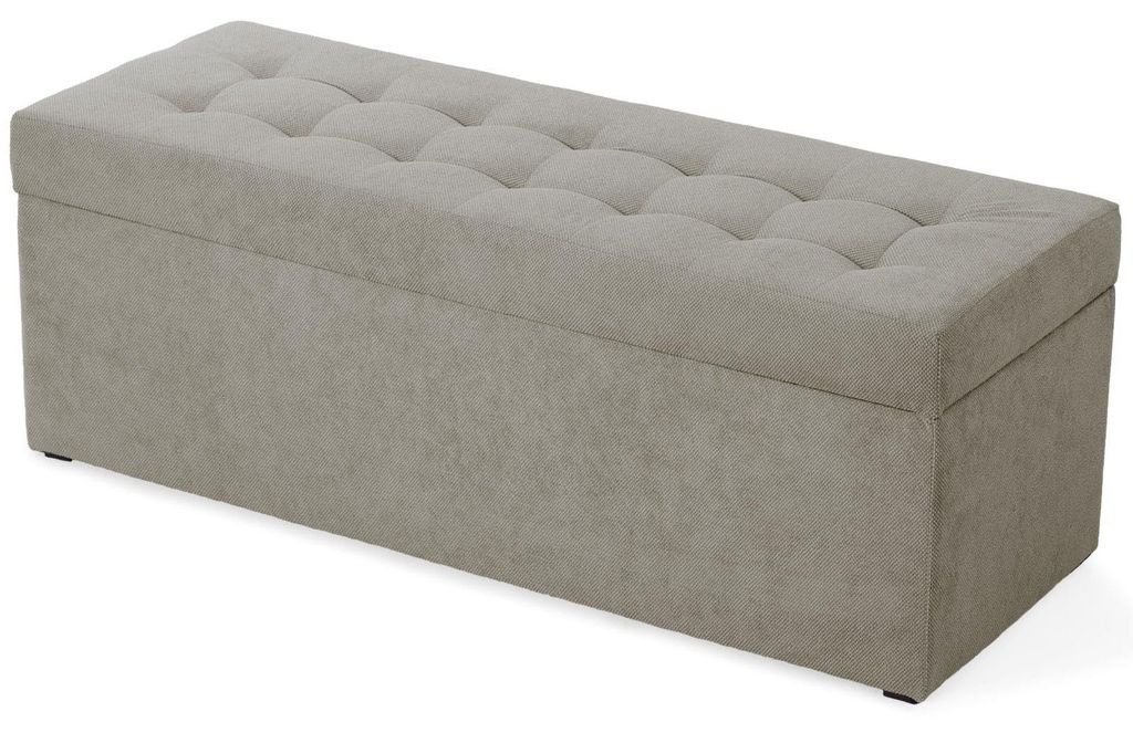 MG Design Polsterhocker Grau 45x120 cm - Stauraum 140L, bis Produktbild 
