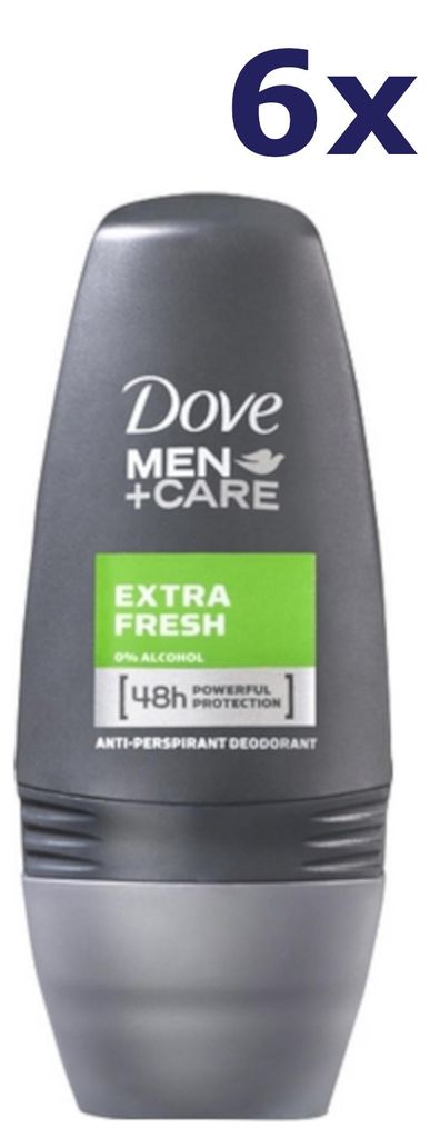 6x Dove Deo Roll-on Men - Care Extra Fresh 50 ml