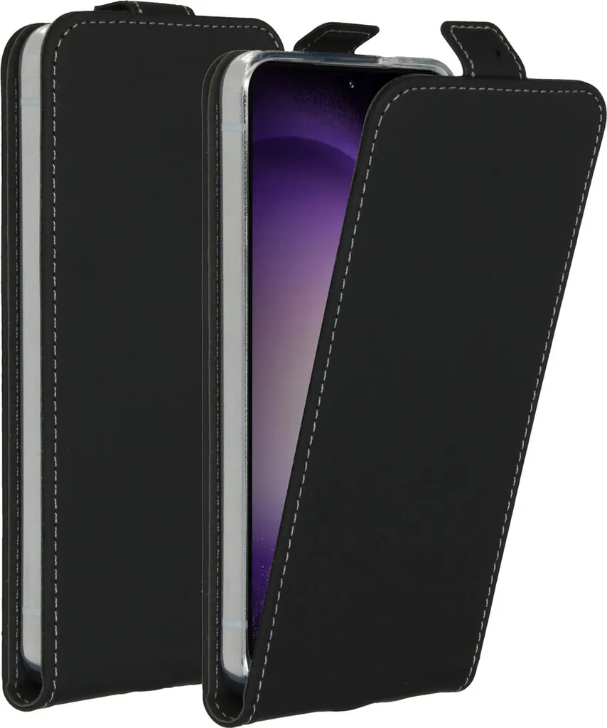 Accezz Flip Case Samsung Galaxy S24 Nero - Protezione in Vera Similpelle