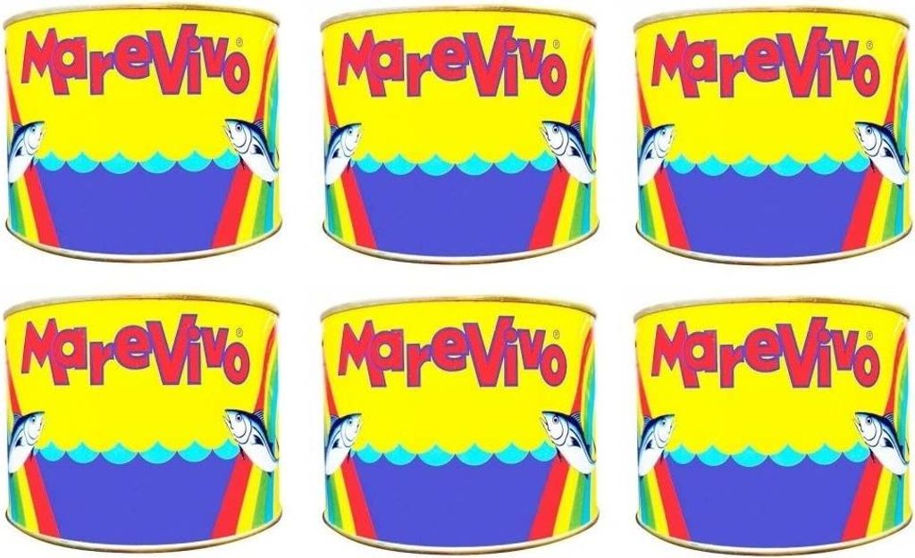 6x Marevivo Tonno in Olio di Semi di Girasole Thunfisch in Sonnenblumenöl CATERING-FORMAT 1730g Dose