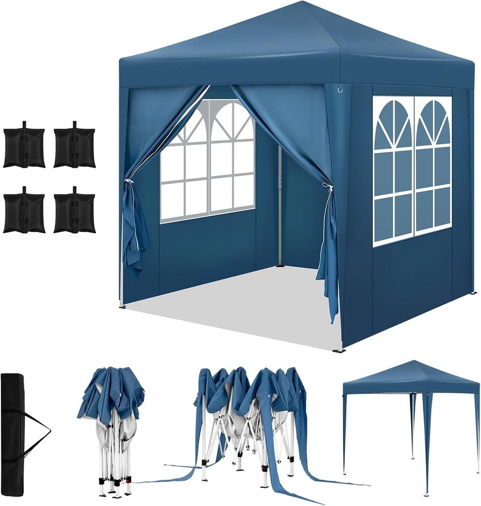WOLTU Pavillon faltbar 2x2m mit 4 Seitenteilen und 4 Produktbild 