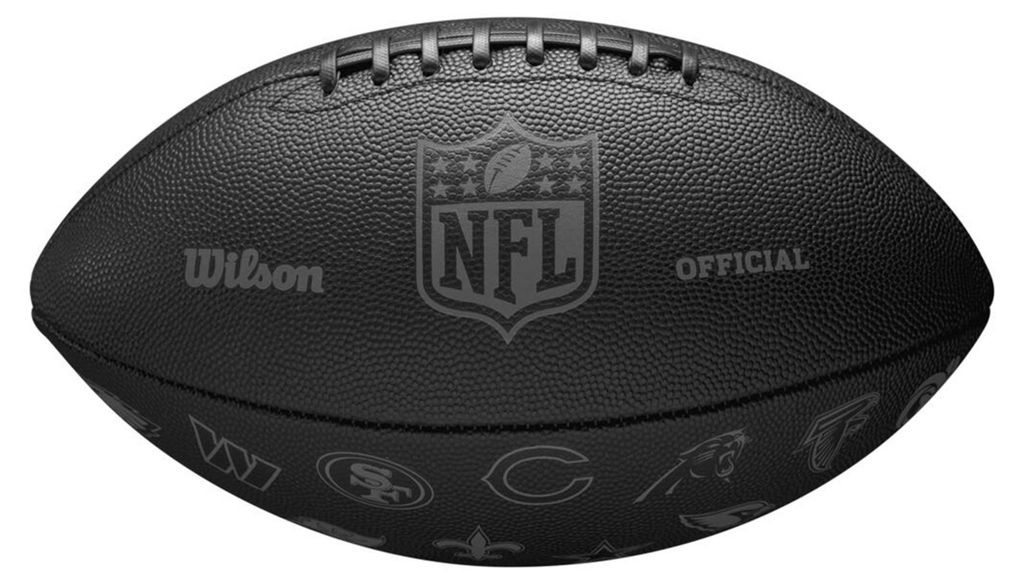 Wilson American Football NFL, 32 teams, zwart, in officiële Productafbeelding 