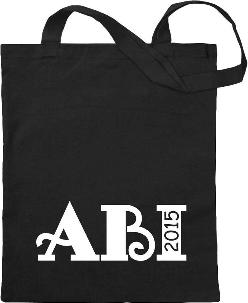 Kiwistar - Baumwolltasche - schwarz - Abi 2013 Motiv 2 - Tragetasche Stoffbeutel Umhängetasche Langer Henkel