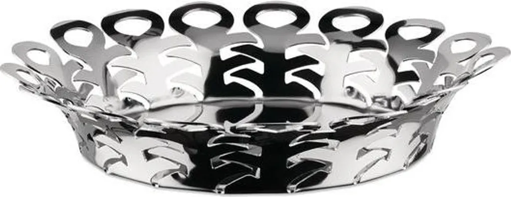 Alessi Vimini BM21/25 Grand Panier Tressé en Acier Inoxydable Brillant