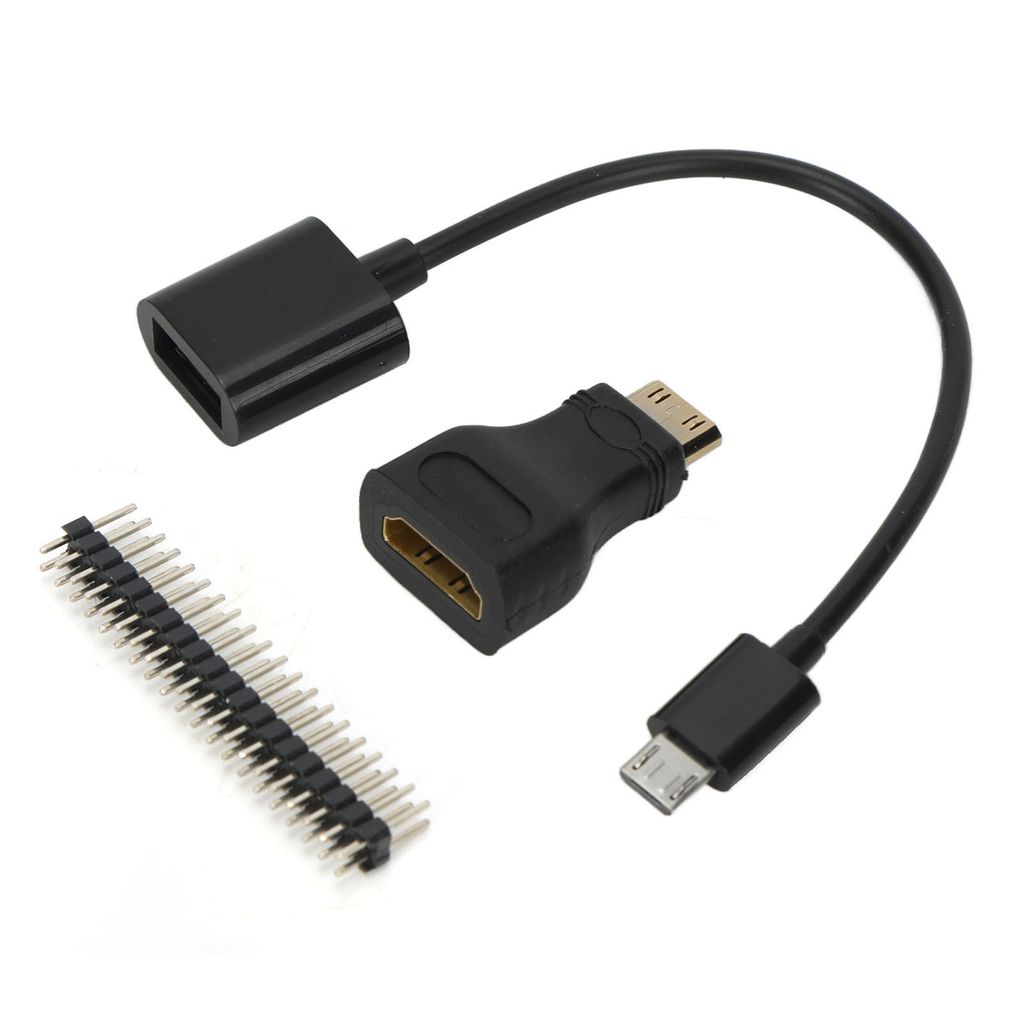 Mini-HD-zu-HD-Adapter, Micro-USB-zu-USB-Buchse-Stromkabel, 40-polig für Raspberry Pi Zero Pin Kit