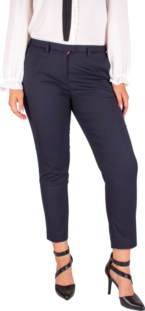 FIRI Elegante Damenhose mit geradem Bein, Dunkelblau, W40-L31 L