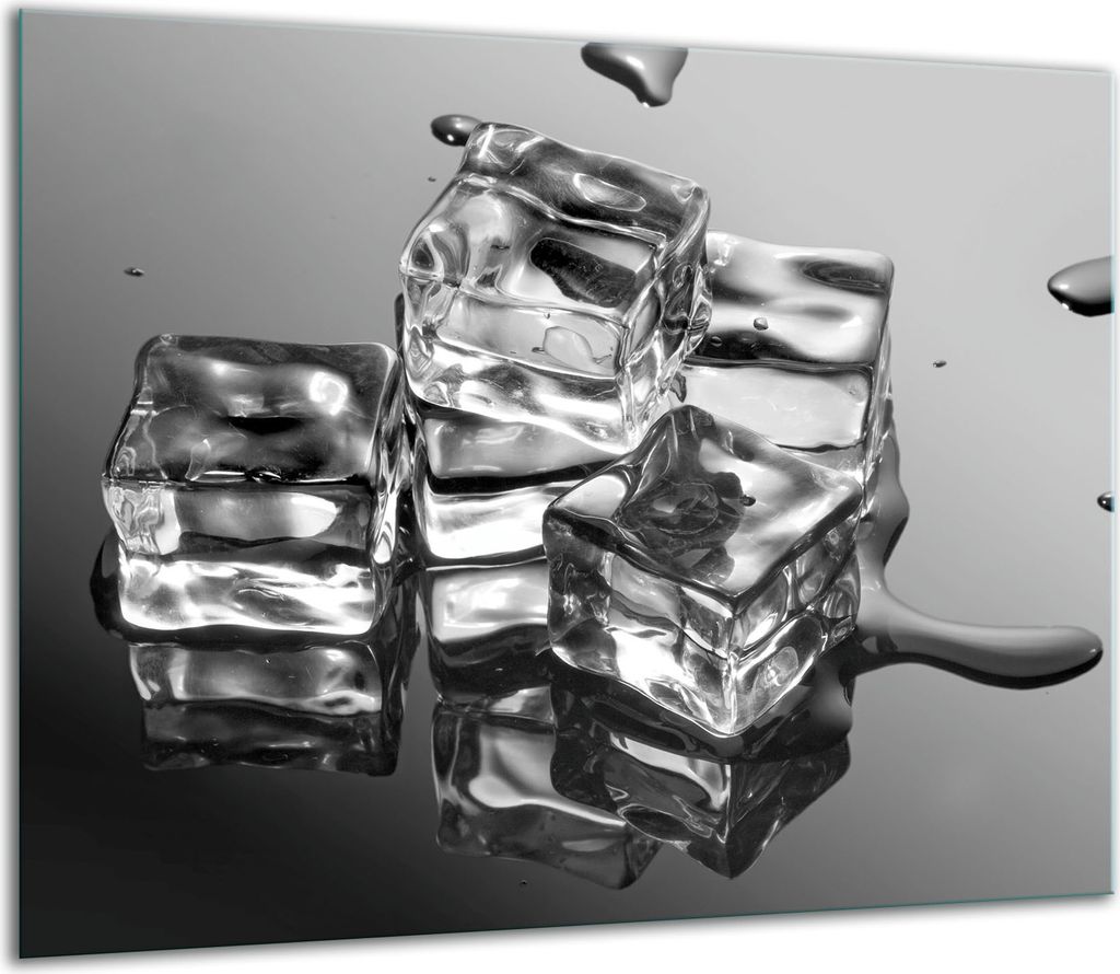 Herdabdeckplatten Glaskeramikkochfeld-Abdeckung Spritzschutz Glas 60x52cm Grau Eis