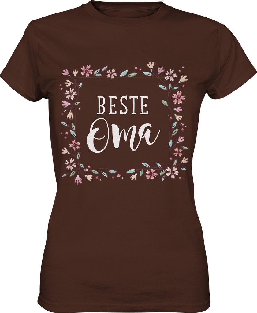 Beste Oma Damen Premium T-Shirt – Brown / XXL Produktbild 