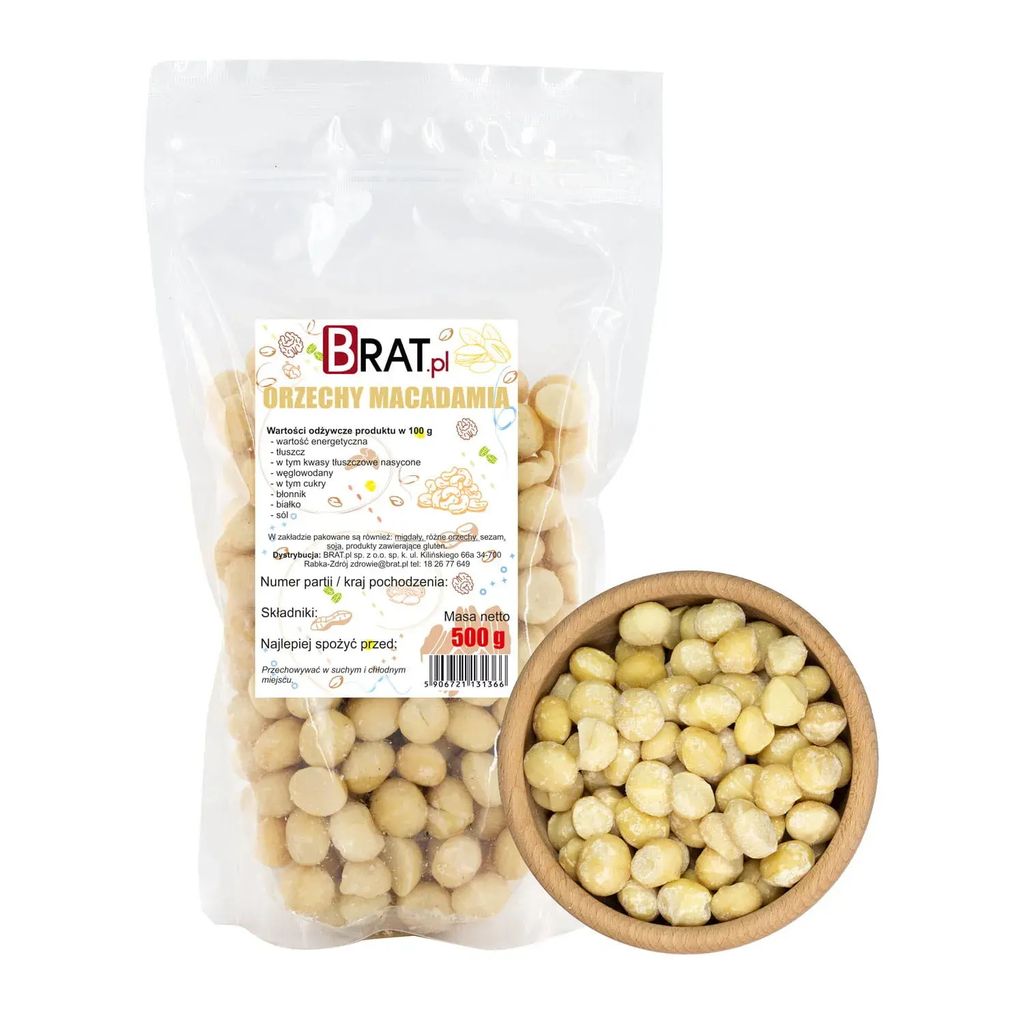 Orzechy macadamia 500g Brat.pl Zdjęcie produktu 