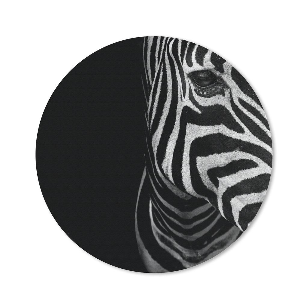 MuchoWow Mauspad Mousepad Tiere - Zebra - Schwarz - Weiß 50x50 cm - Mousepads - Maus Mat - Pad - Mausunterlage - Vinyl