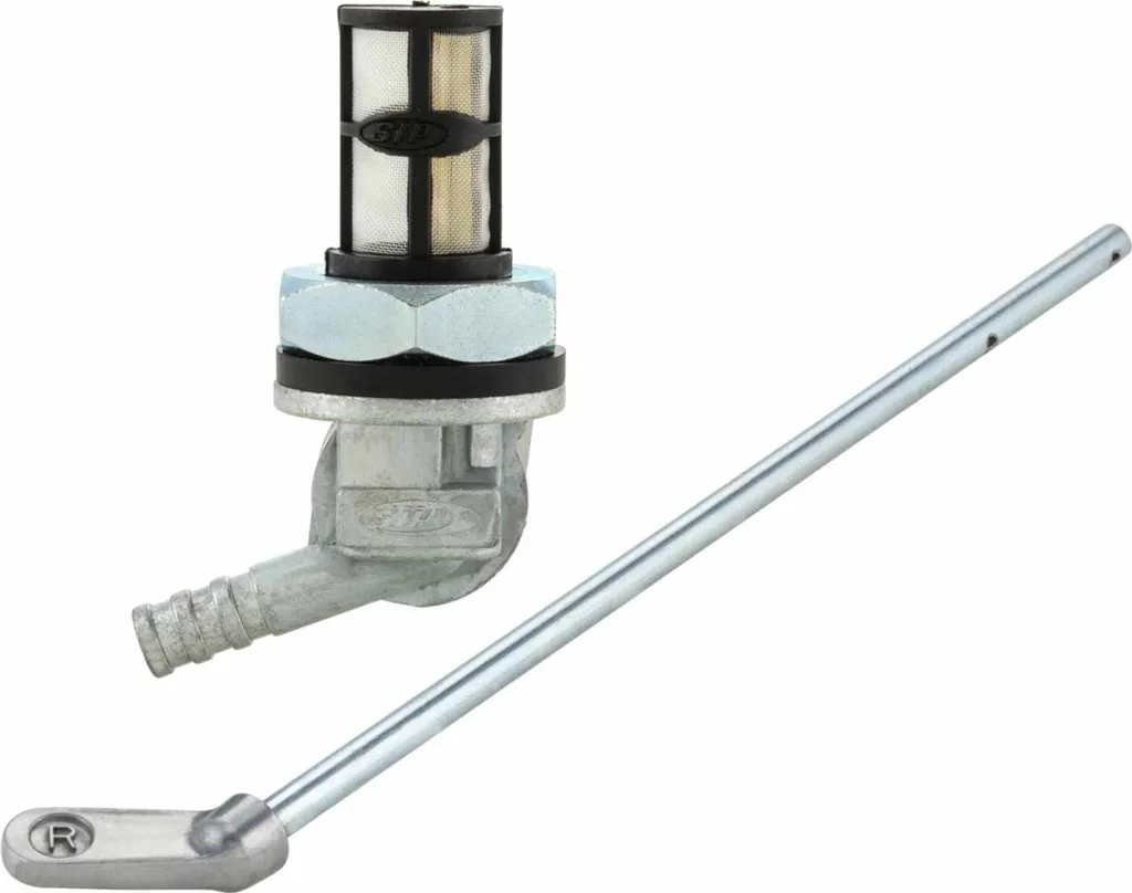 Robinet carburant aluminium SIP Fast Flow 2.0 poli noir avec réserve