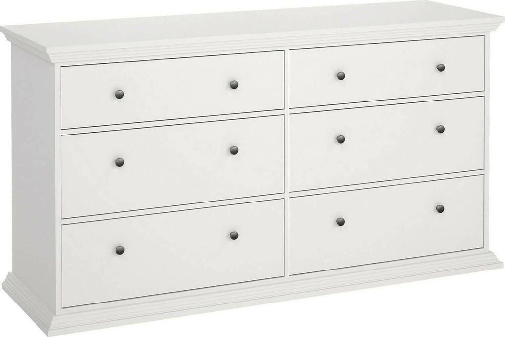 Kommode Hibaru, Wohnzimmerbuffet, Wohnzimmer-Sideboard, Moderne Küchen-Speisekammer, 163x52 h88 cm, Weiß