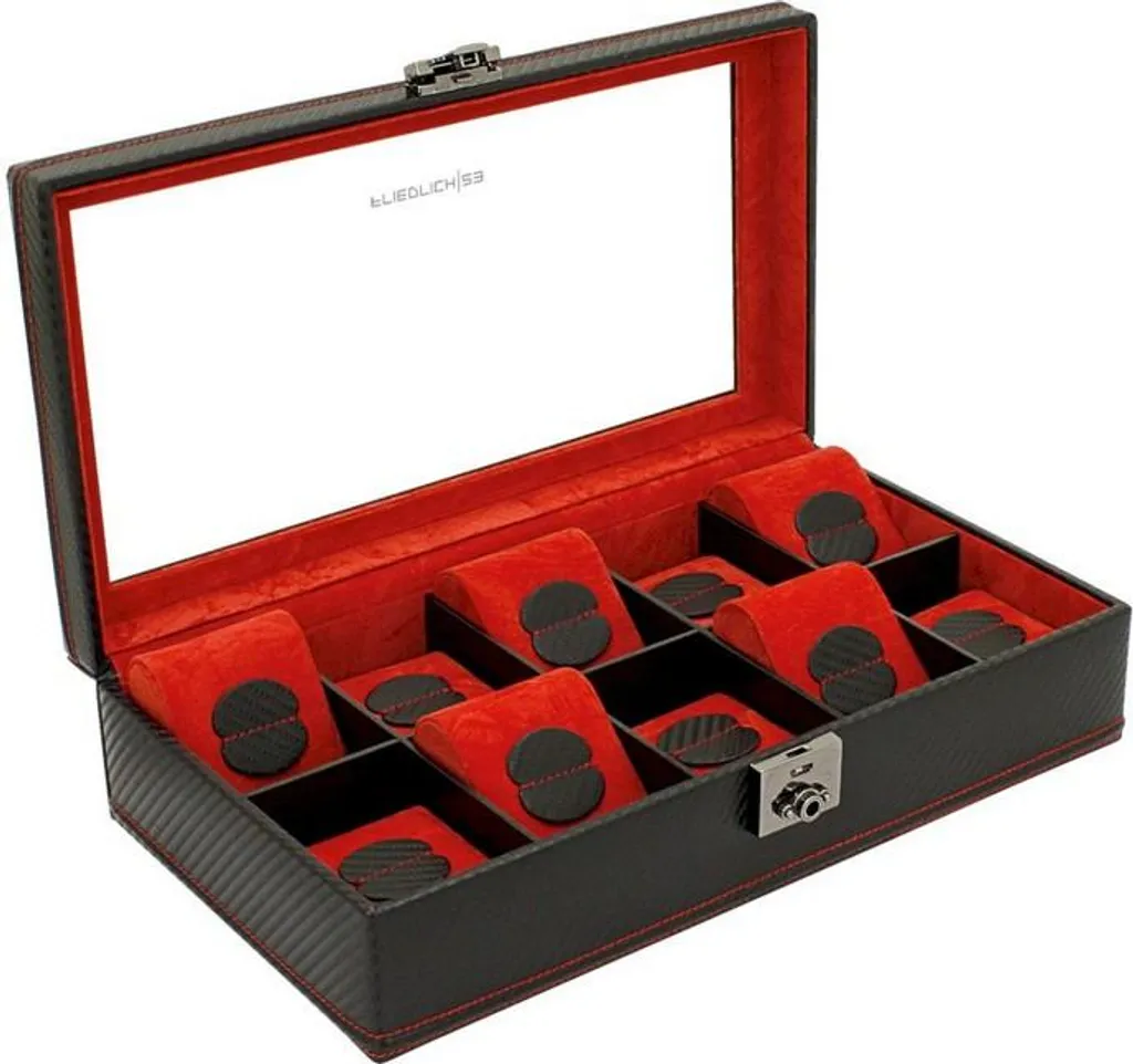 Friedrich23 Coffret pour 10 Montres en Carbone Noir - Écrin de Luxe