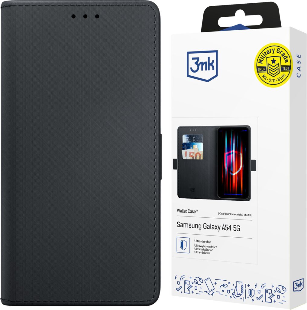 3MK Wallet Case Samsung Galaxy A54 5G schwarz