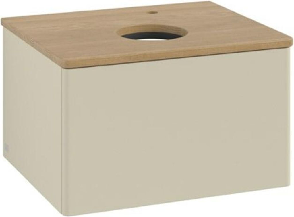 V&B Waschtischunterschrank ohne Frontstruktur Antao 60x36x50cm, HL, WBP hon. Oa, si Gr m Lac