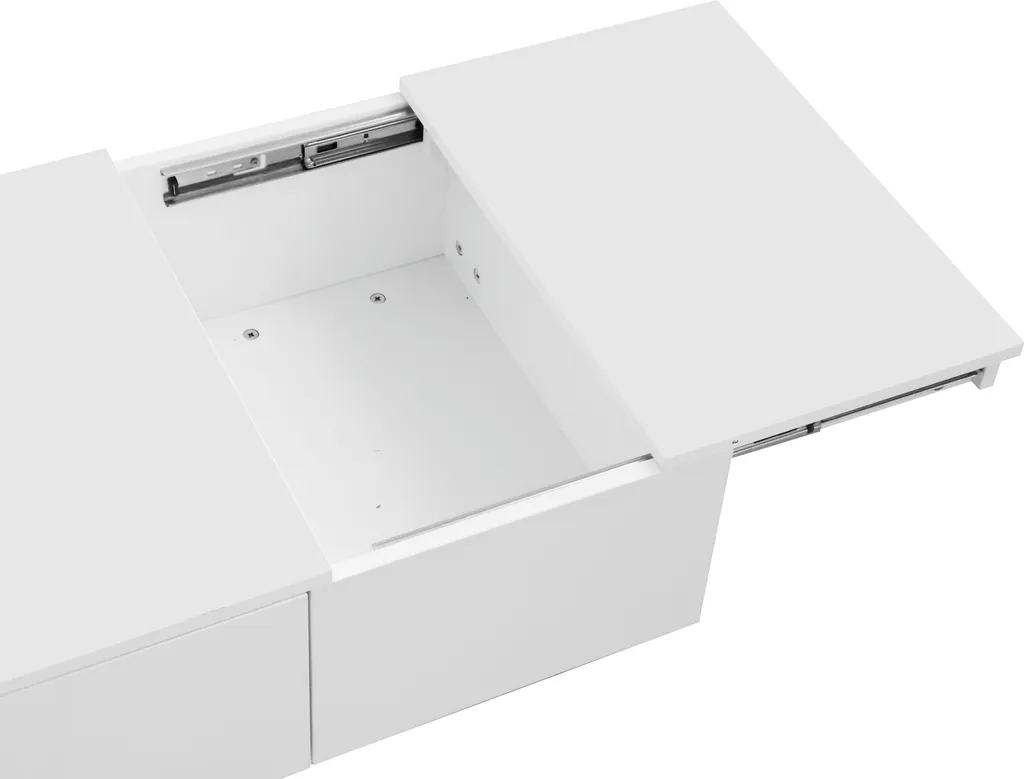 Table basse avec rangement push-pull et tiroirs double face Sweiko - 11