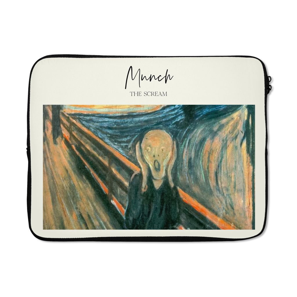 MuchoWow Laptop Hülle 17 Zoll Laptoptasche Kunst - Munch - Der Schrei - Zipper - Schutzabdeckung
