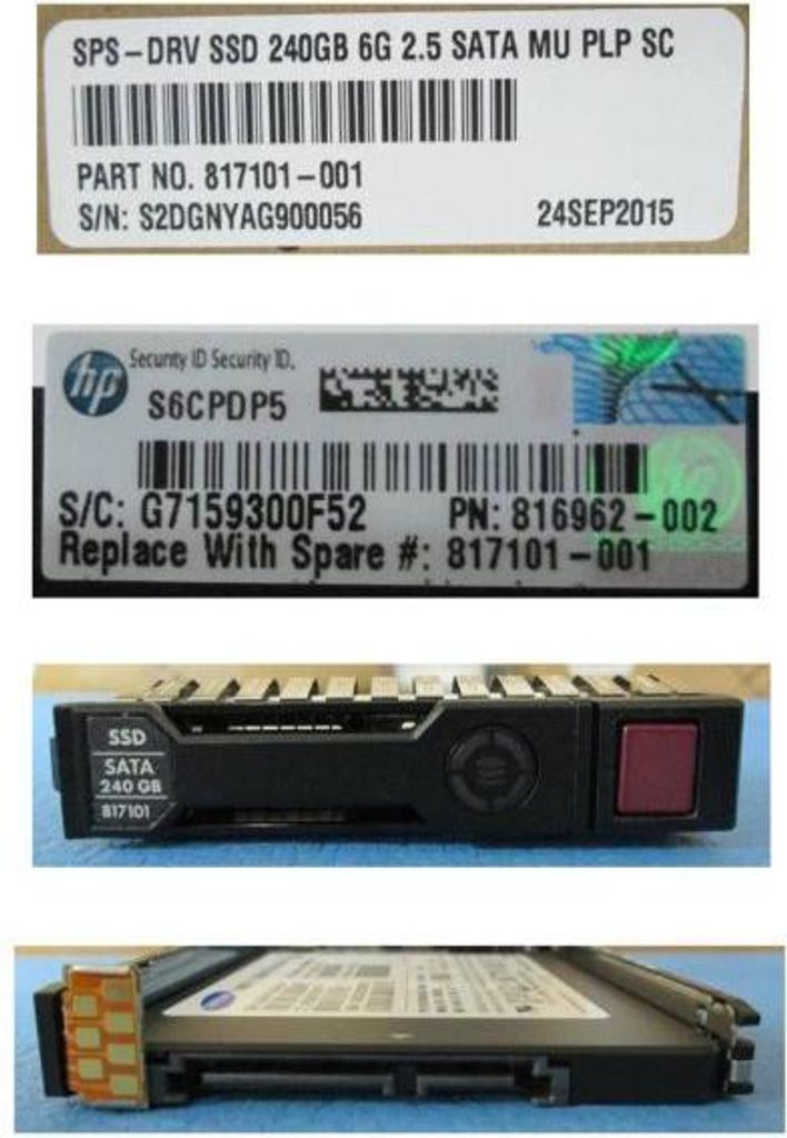 HP Enterprise Hot-Plug SSD 240GB 2,5" SFF, 817101-001
