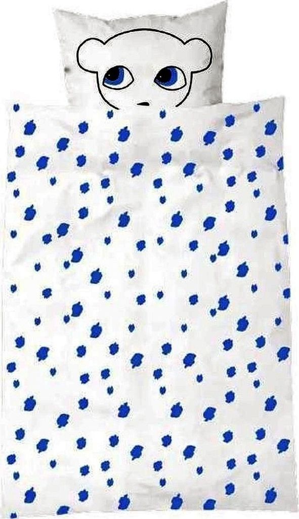 LuckyBoysunday Duvet Cover Maus 100 x 70 cm weiß/blau