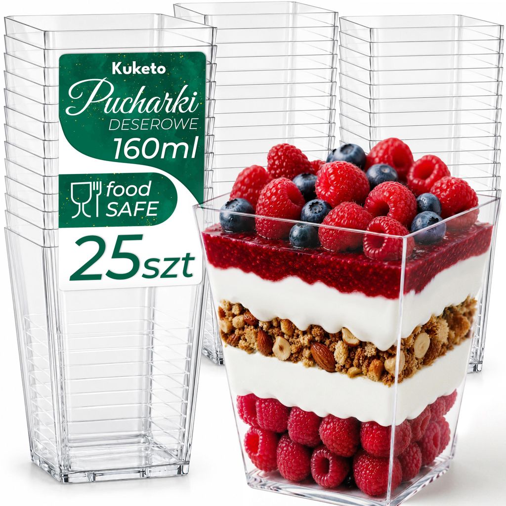 Kuketo | Pucharki do deserów 160 ml – 25 szt. – Zdjęcie produktu 
