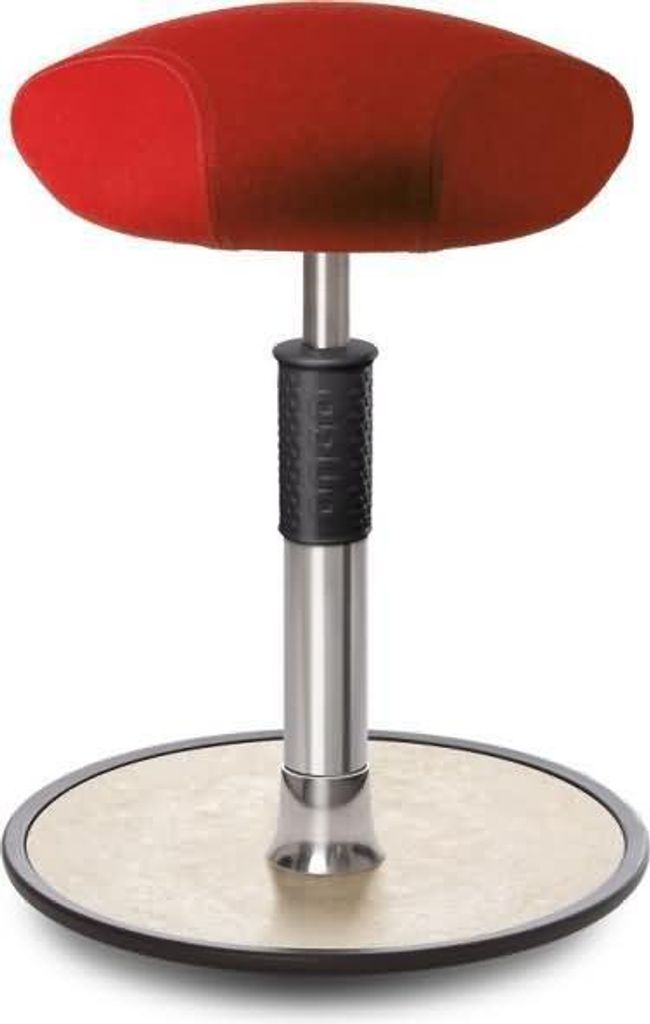Sitz- Stehhocker Free Regular Triangel kvadrat Divina Mel. Rot Chrom /creme.