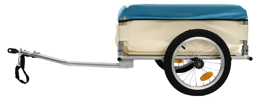 Remorque vélo de transport robuste Blanche - Capacité XL 90L renforcée - 4