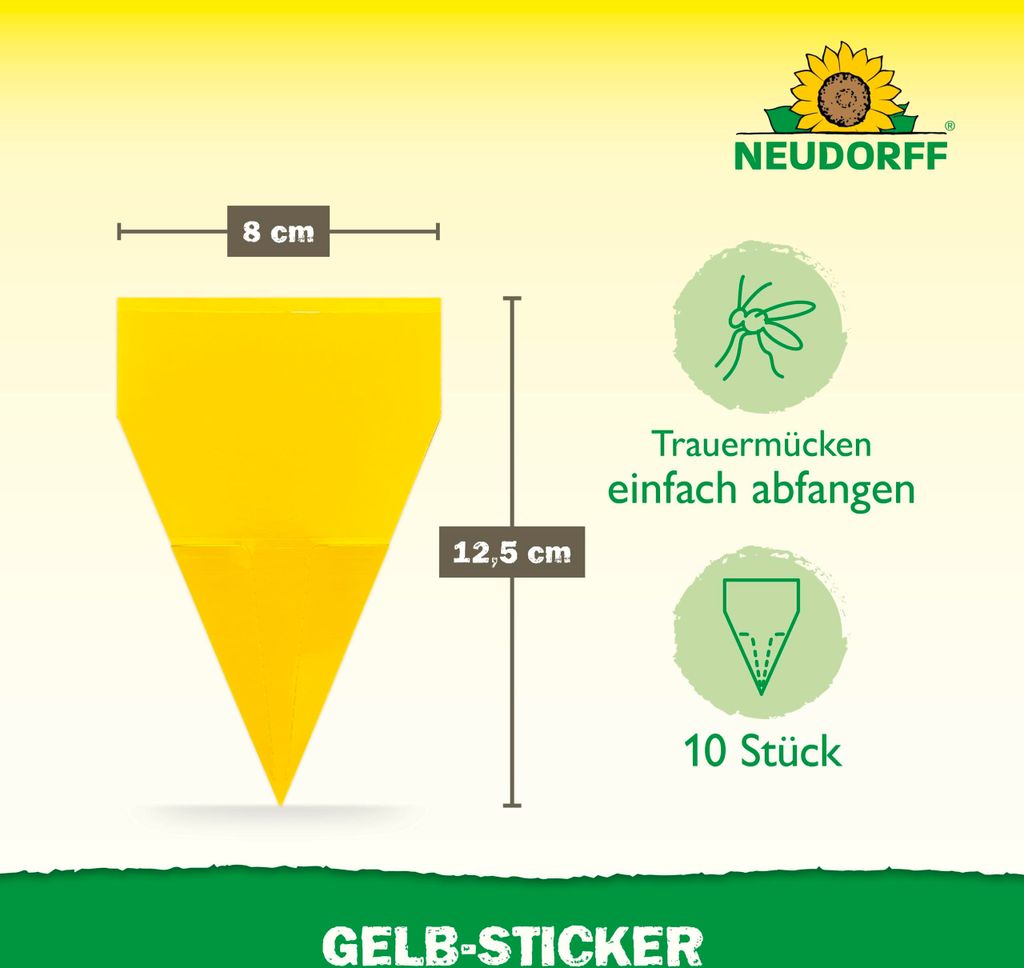 Neudorff Gelb-Sticker 10 Stück Produktbild 3