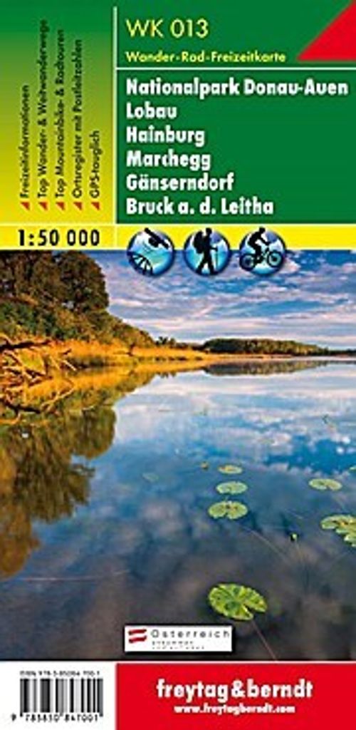 Nationalpark Donau-Auen - Lobau - Hainburg - Marchegg - Gänserndorf - Bruck a. d. Leitha 1 : 50 000