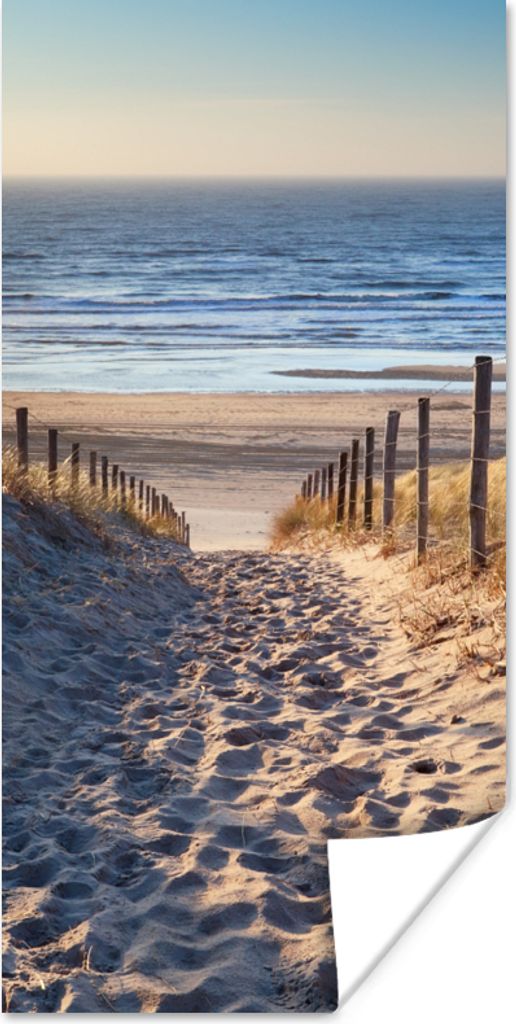 MuchoWow Poster Sand - Strand - Düne - Meer - Sommer 20x40 cm - Plakat - Foto