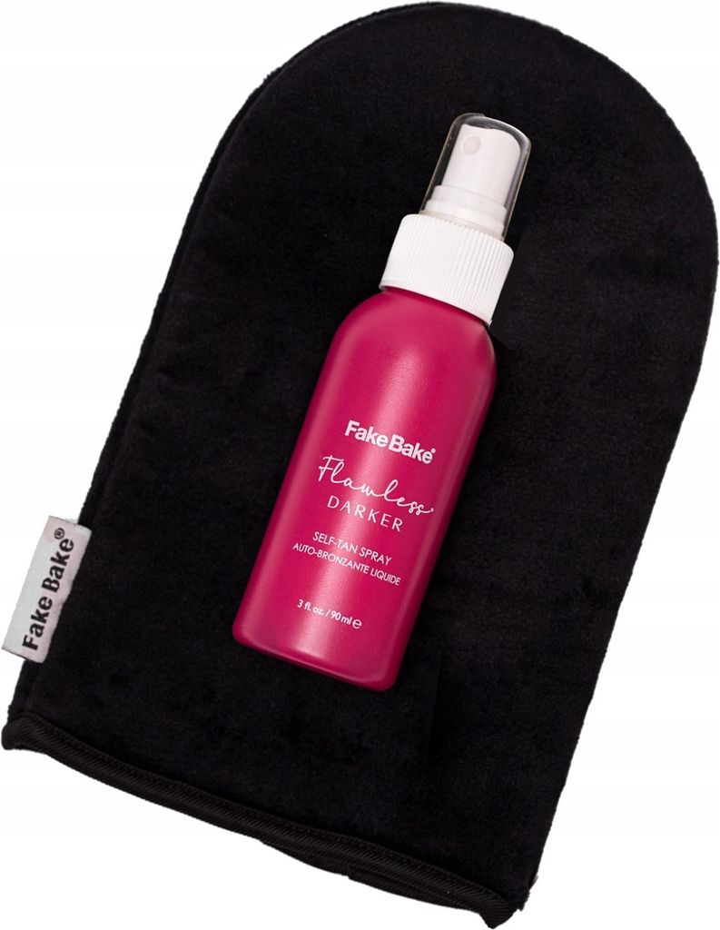 Fake Bake Reisetan Go Makellos Darker Selbstbräuner Flüssigkeit + Applikationshandschuh Gratis