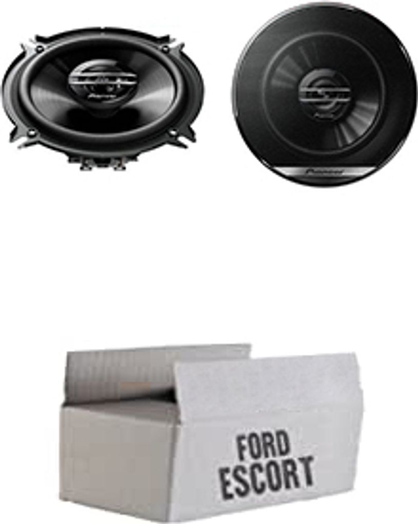 Lautsprecher Boxen Pioneer TS-G1320F - 13cm 2-Wege 130mm PKW Koaxiallautsprecher Auto Einbausatz - Einbauset passend für Ford Escort Front - justS...