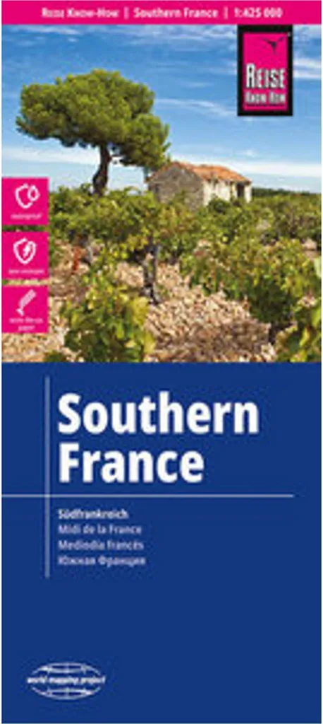 Carte géographique Sud France 1:425.000 : ne perdez plus jamais votre chemin