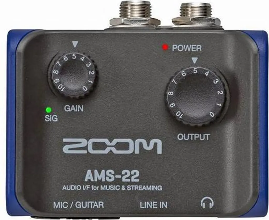 Zoom AMS-22 Interface Audio USB-C 2 In 2 Out avec casque de studio