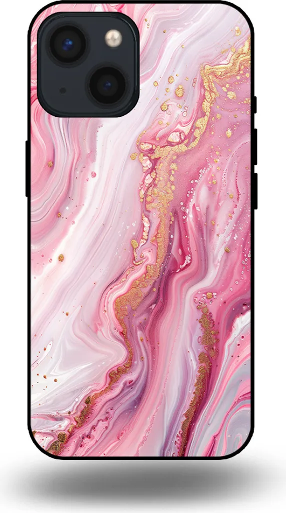 Custodia iPhone 13 Mini Marmo Rosa - Cover TPU Smartphonica Antiurto