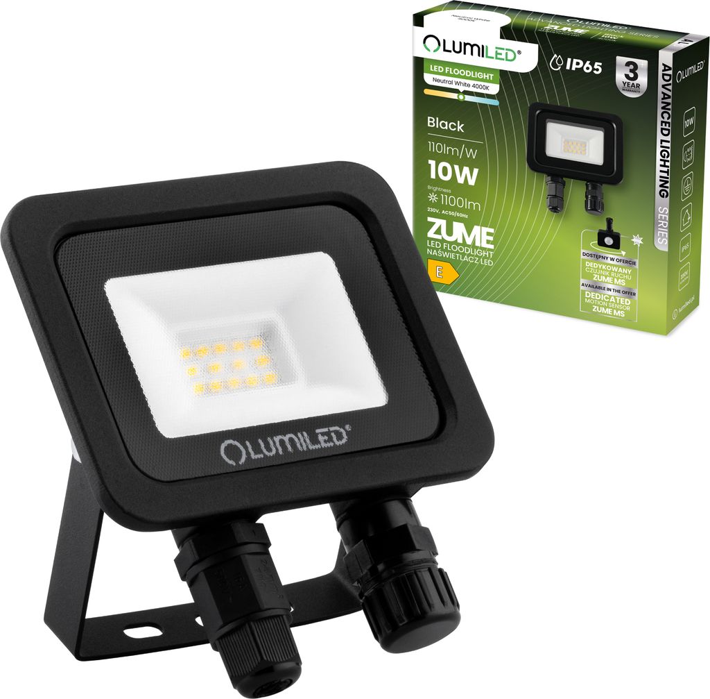 LUMILED LED Strahler 10W Superhell Außenstrahler 1100Lm LED Produktbild 